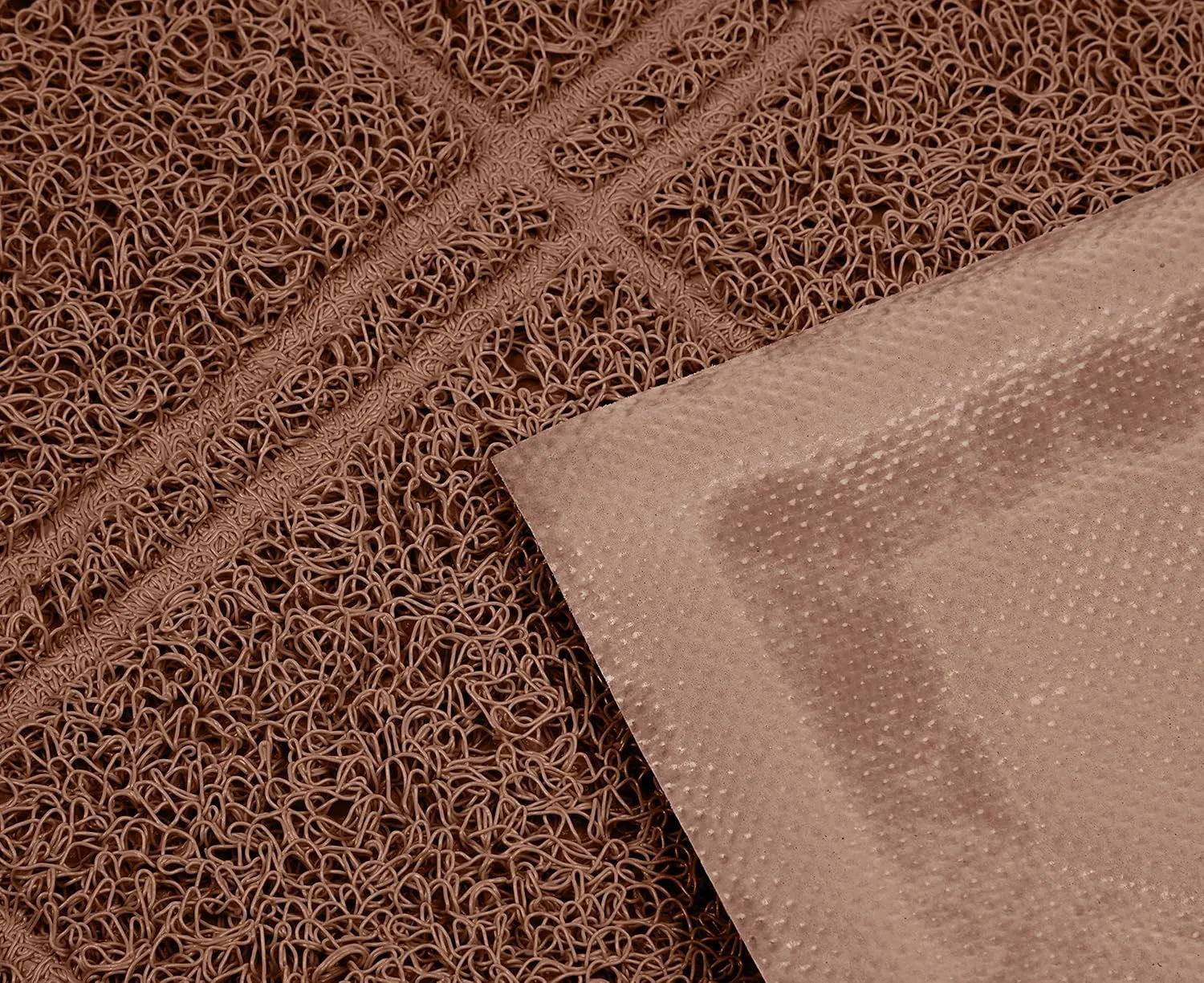 Amazon Basics Less-Mess Cat Litter Box Mat, 24" x 35", Unscented, Brown