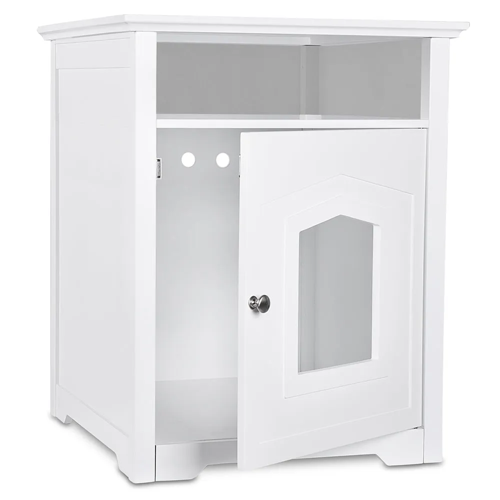 Cat Litter House Table in White