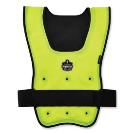 Chill-its 6687 Economy Dry Evaporative Cooling Elastic Waist Vest, Nylon, Small/medium, Lime, Ships In 1-3 Business Days