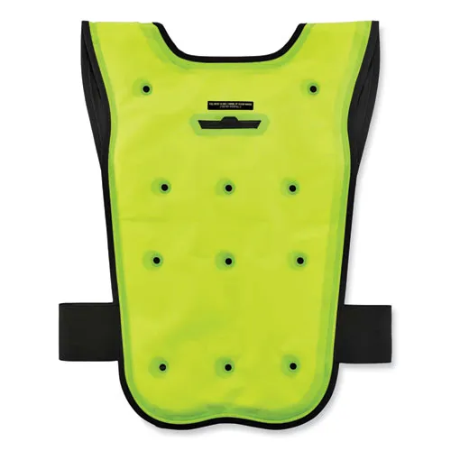 Chill-its 6687 Economy Dry Evaporative Cooling Elastic Waist Vest, Nylon, Small/medium, Lime, Ships In 1-3 Business Days