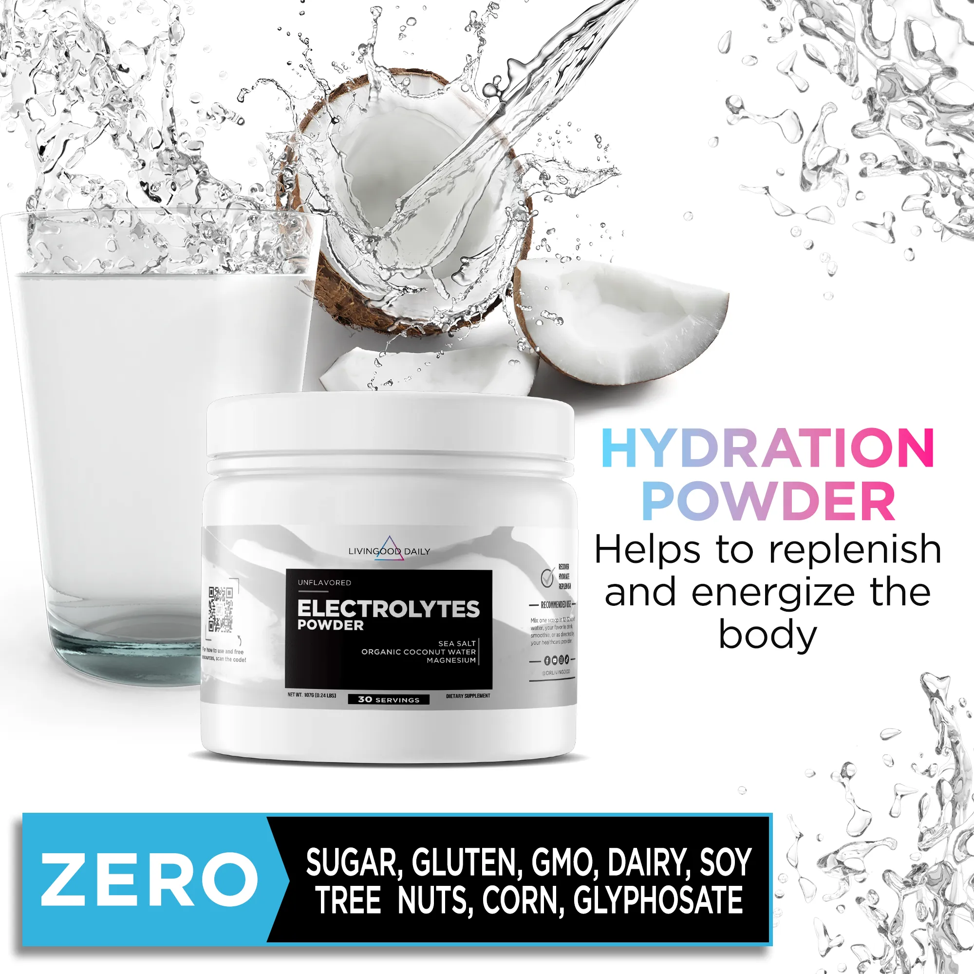 CLEARANCE DEAL! Livingood Daily Electrolytes (Unflavored)