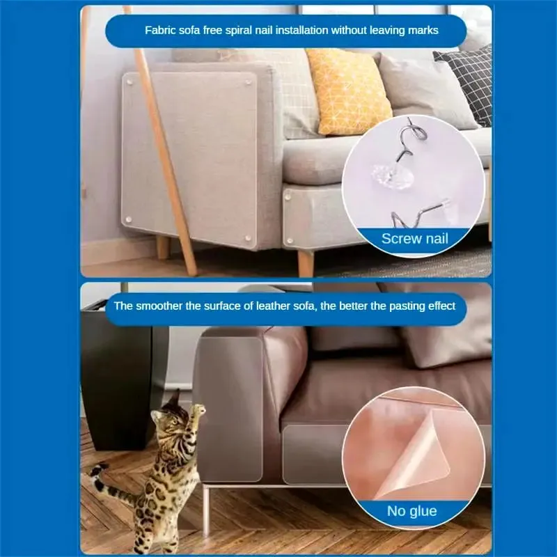 couch protector cat Furniture Protector Couch Guard Protector Cat Scratch Repellent Pad for Furniture Anti-Scratch Training Tape for Cat