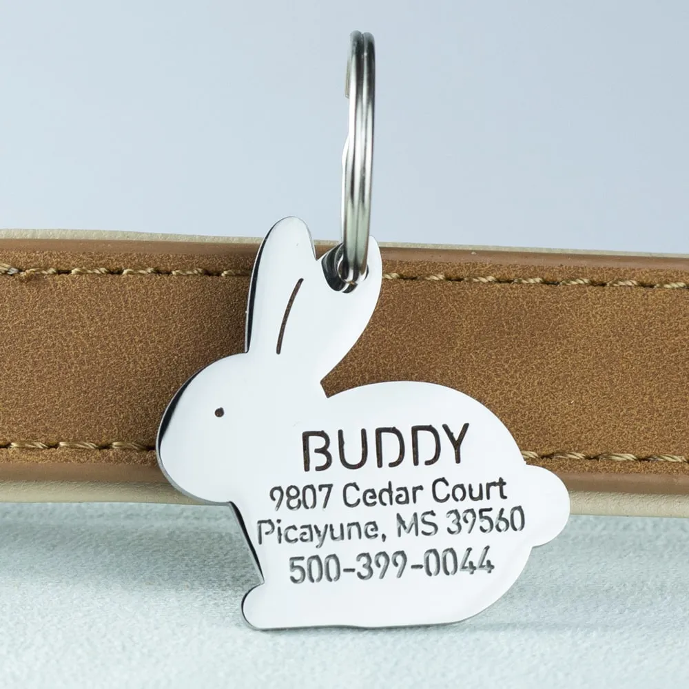 Cute Bunny Dog ID Tag