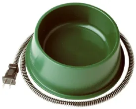 Farm Innovators QT-1 1 Quart Green Heated Pet Bowl - Quantity of 4