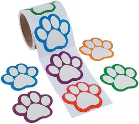 Fun Express Paw Print Name Tags/Labels - 1 Piece - Educational and Learning Activities for Kids