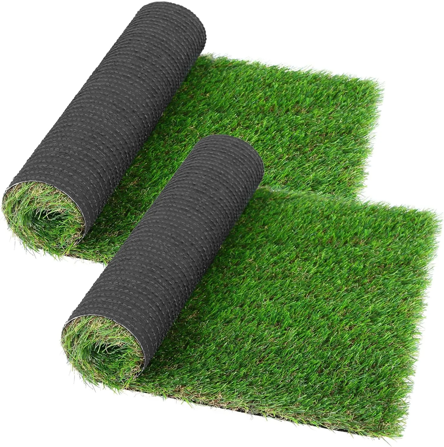 GLOBREEN 2 Pack Green Artificial Grass Door Mat, Thick Outdoor Fake Turf Grass Pads for Dogs Potty, 16" X 29"