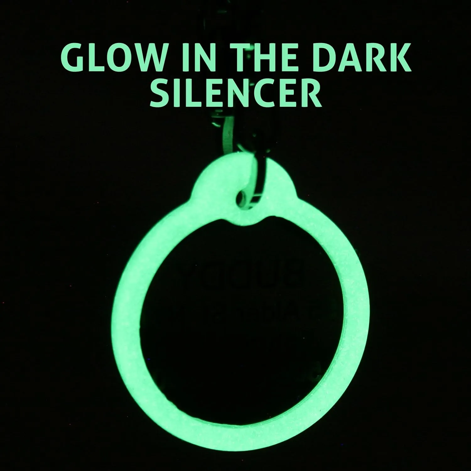 GoTags Halloween Dog Tag, Personalized Pet ID Tag with 4 Lines of Custom Engraved Text, Holiday Dog Collar ID Tag Comes with Glow in The Dark Silencer to Protect Tag and Engraving
