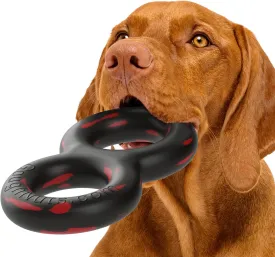 Goughnuts  Dog Toys for Aggressive Chewers | Virtually Indestructible Pull Toy for Medium Breeds Such as Pit Bulls and German Shepherds | Heavy Duty Tug Dog Toy | Black