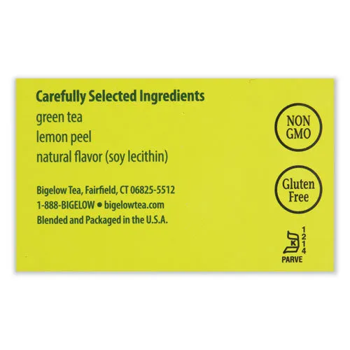 Green Tea With Lemon, Lemon, 0.34 Lbs, 28/box
