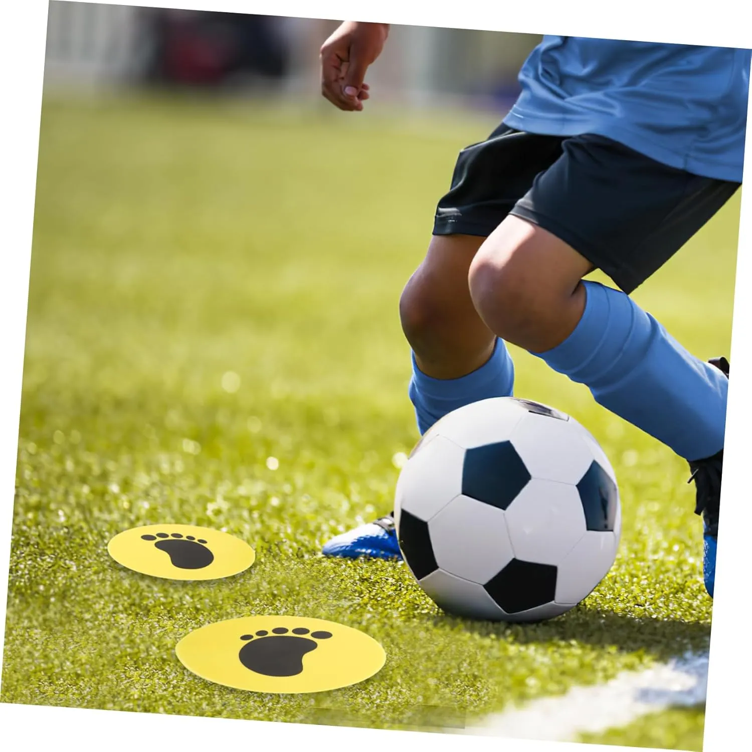 Happyyami Landmark Mat Football Floor Pad Marking Flat Foot Floor Markers Training Floor Pad Football Training