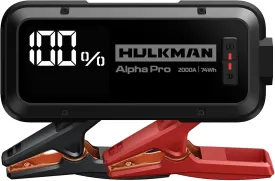 Hulkman Alpha Pro, Solid Black, 2000A 74Wh Smart Jump Starter, Jump Box with 3.3" LED Display, PD65W in&Out Car Battery Pack, 12V Portable Jumper, for 8.5L Gas and 6.0L Diesel Engines, 2025 New