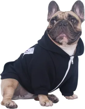 iChoue I am a French Bulldog Clothes Hoodies for Dogs Puppy Frenchie Pug English Boston Terrier Bully Pitbull Sweatshirt Sweater Clothing Cold Weather Winter Coats - Black/Medium