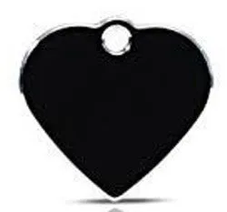 ID Tag - Large Black Heart