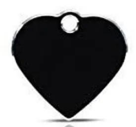 ID Tag - Large Black Heart