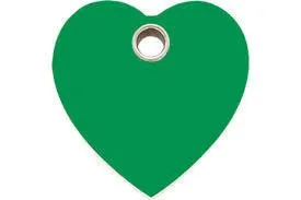 ID Tags - Large Green Heart