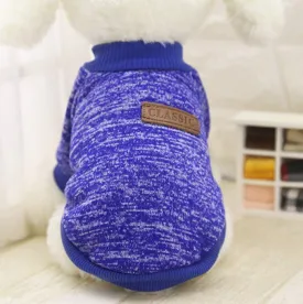 Idepet Pet Dog Classic Knitwear Sweater,Soft Fleece Coat for Small,Medium,Large Dog,Warm Pet Dog Cat Clothes,Soft Puppy Customes (XL, DarkBlue)