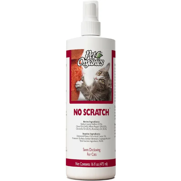 NaturVet Cat Anti-Scratch Spray can be used on sofas/beds and other areas prone to cat scratching. One bottle of 473ml