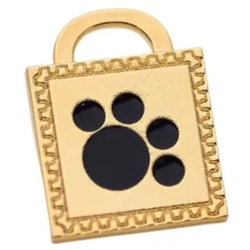 Paw Print Pet ID Tag