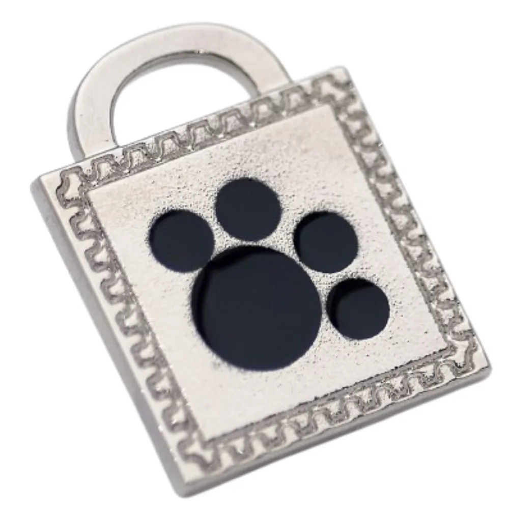 Paw Print Pet ID Tag