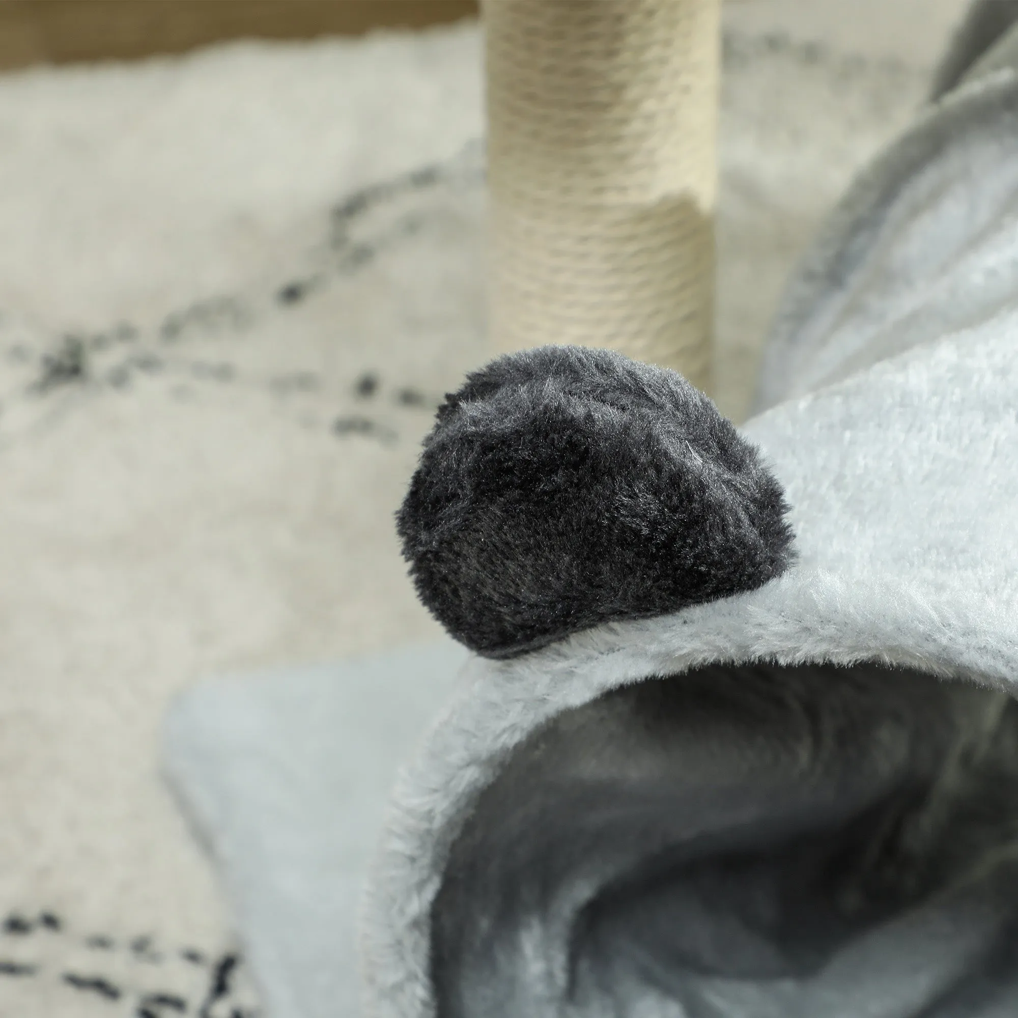 PawHut Cat Tree w/ Scratching Post, Bed, Cat Tunnel, Toy Ball