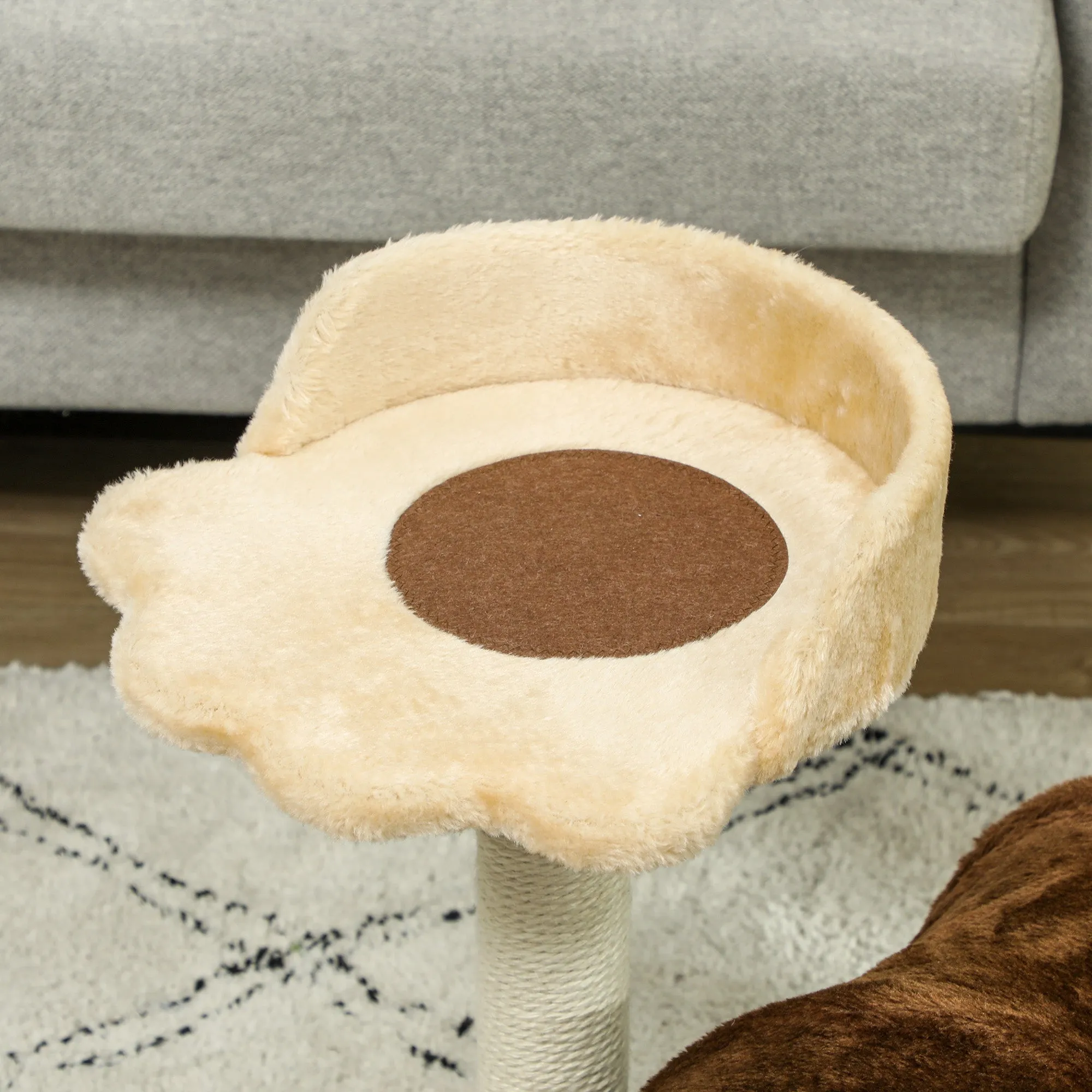 PawHut Cat Tree w/ Scratching Post, Bed, Cat Tunnel, Toy Ball