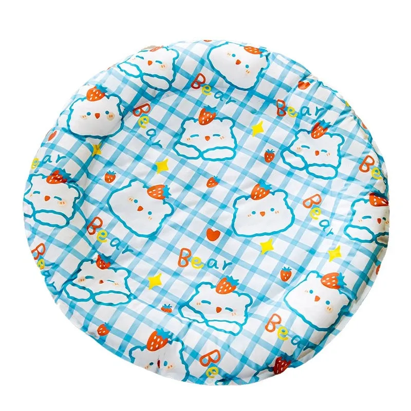 Pet Summer Cooling Mat Sleeping Pad for Cats and Dogs - Round