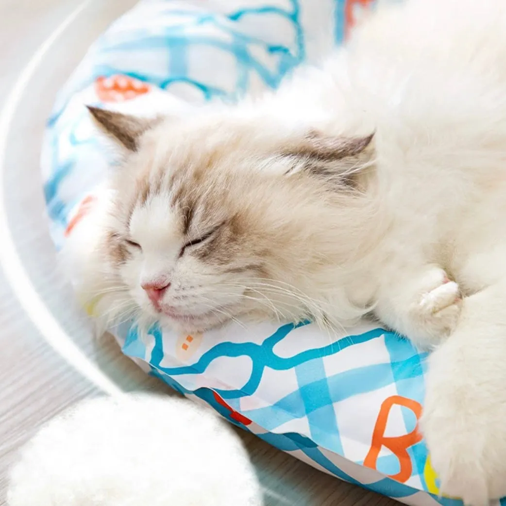 Pet Summer Cooling Mat Sleeping Pad for Cats and Dogs - Round