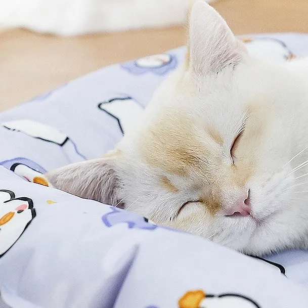 Pet Summer Cooling Mat Sleeping Pad for Cats and Dogs - Round