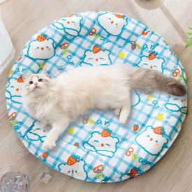 Pet Summer Cooling Mat Sleeping Pad for Cats and Dogs - Round