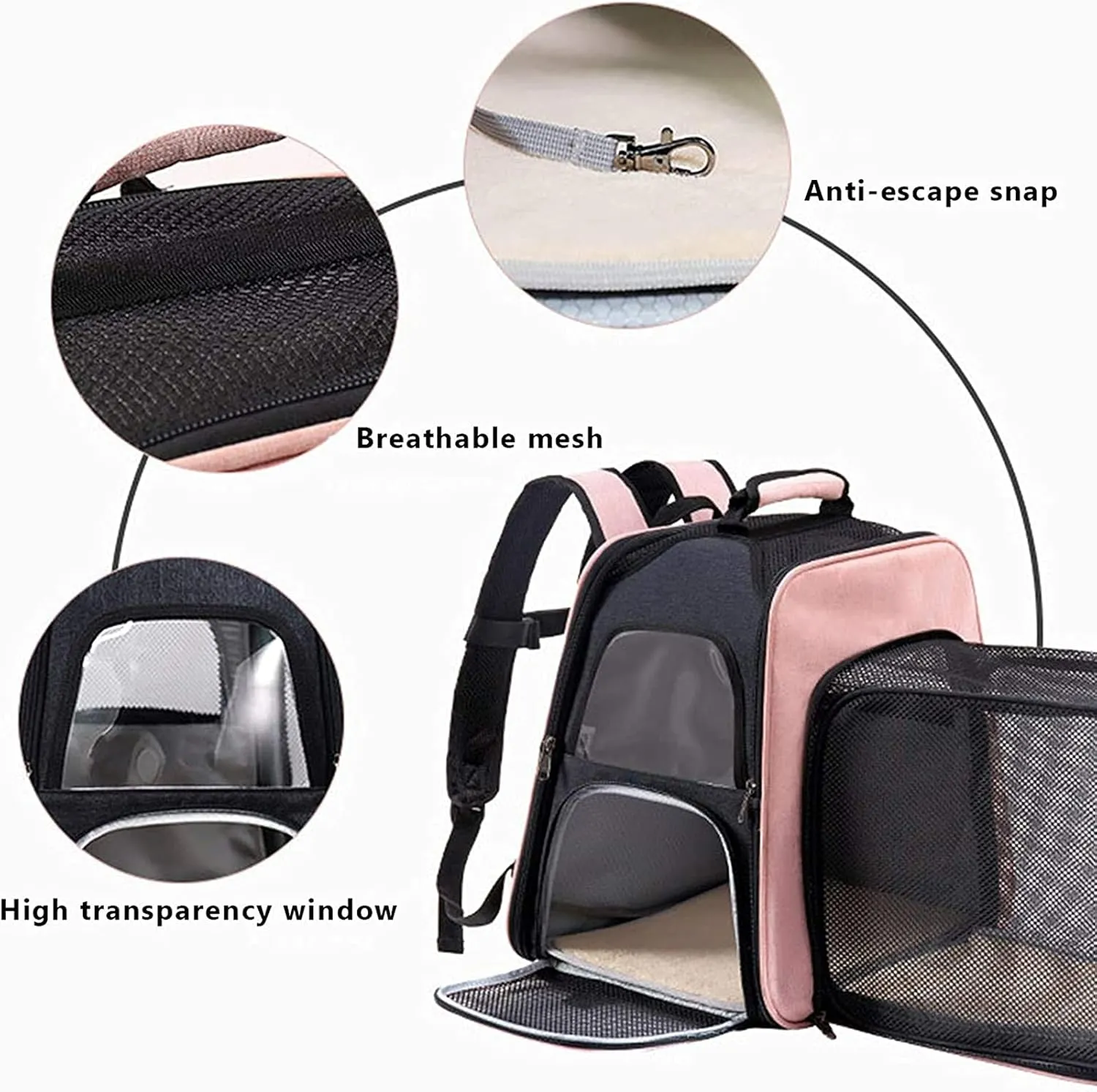 Pet Travel Carrier with Wheels,Puppy & Kitty Expandable Backpack Carrier for Dogs and Cats, Rolling Pet Carrier with Adjustable Handle, Mesh Windows, Storage Pockets