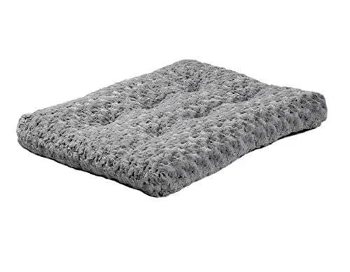 Plush Pet Bed | Ombré Swirl Dog Bed & Cat Bed | Gray 23L x 18W x 1.75H -Inches for Small Dog Breeds