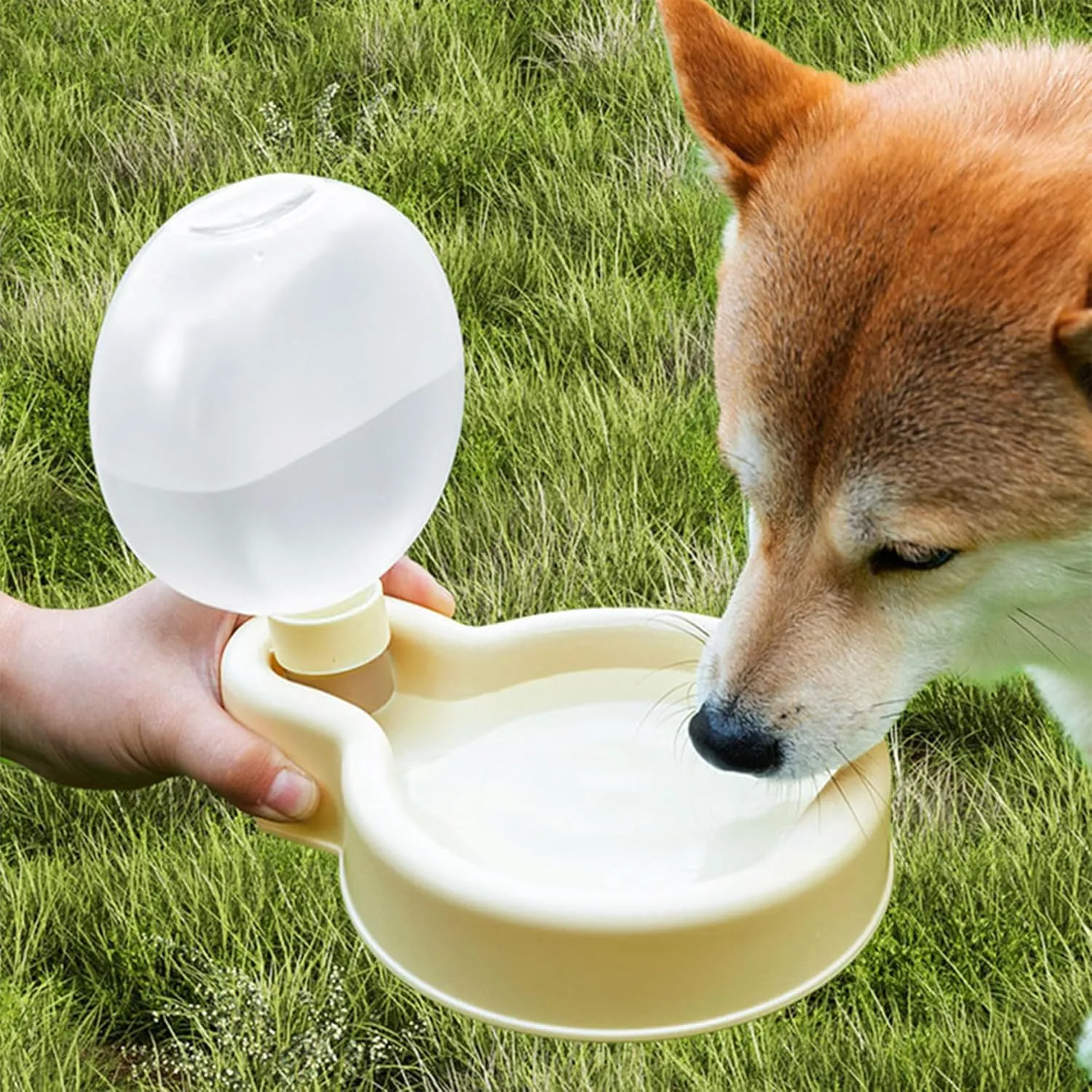 Portable Pet Travel Water Bottle with Collapsible Drinking Bowl, Leak-Proof & Lightweight Dispenser for Dogs & Cats, Ideal for Walking, Hiking & Outdoor Adventures