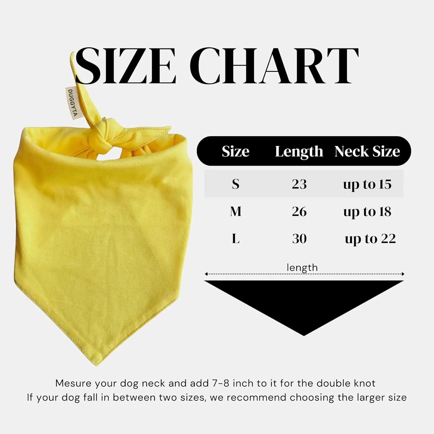 Premium Solid Yellow Dog Bandana, Luxury Soft Cotton Adjustable Triangle Scarf for Small Dogs, Comfortable, Stylish, and Customizable for All Seasons, Dog Accessories