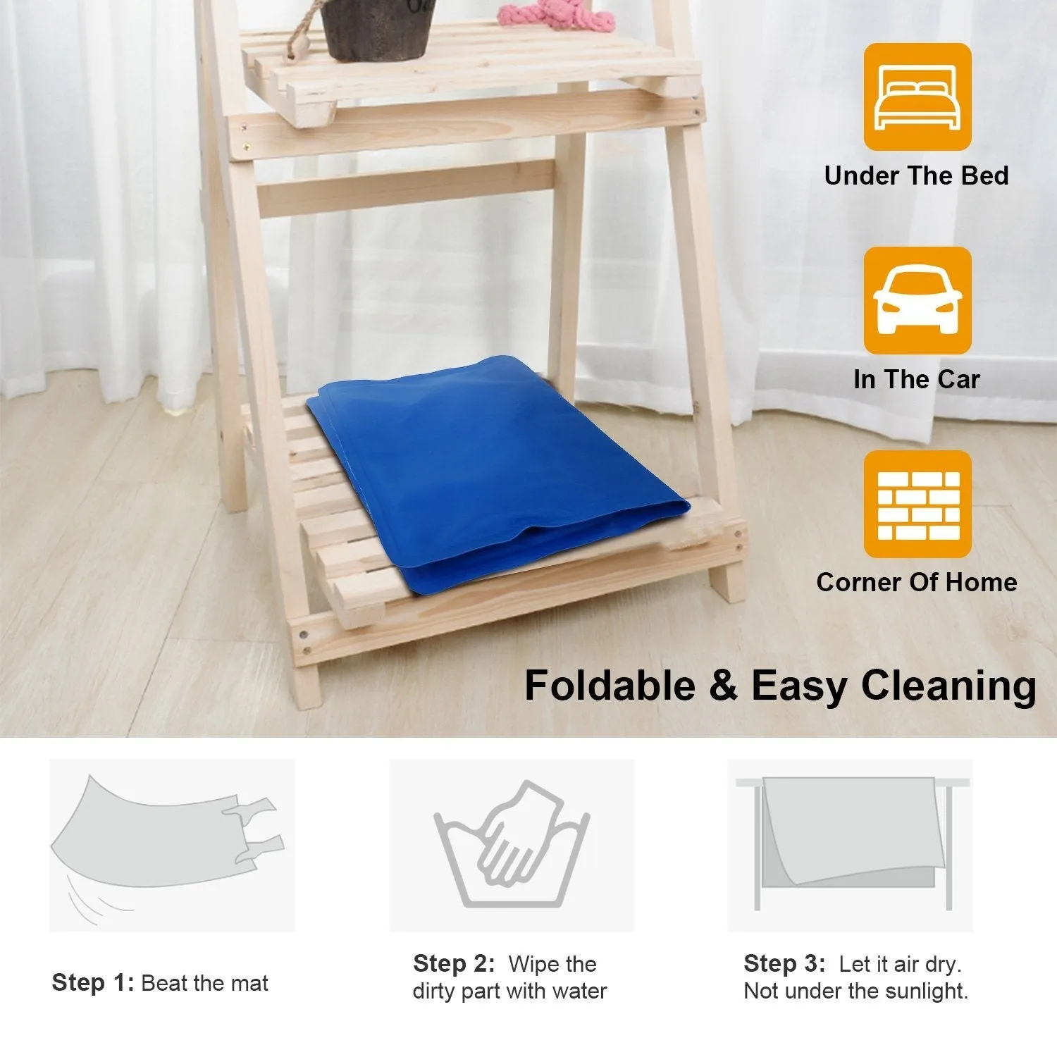 Pressure Activated Pet Gel Self Cooling Mat Pad
