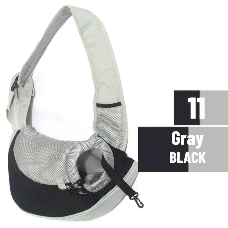 Pretty&Better Breathable Dog Carrier Outdoor Travel Handbag Pouch Mesh Shoulder Bag Sling Pet Travel Tote Cat Puppy Carrier