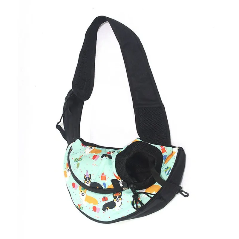 Pretty&Better Breathable Dog Carrier Outdoor Travel Handbag Pouch Mesh Shoulder Bag Sling Pet Travel Tote Cat Puppy Carrier