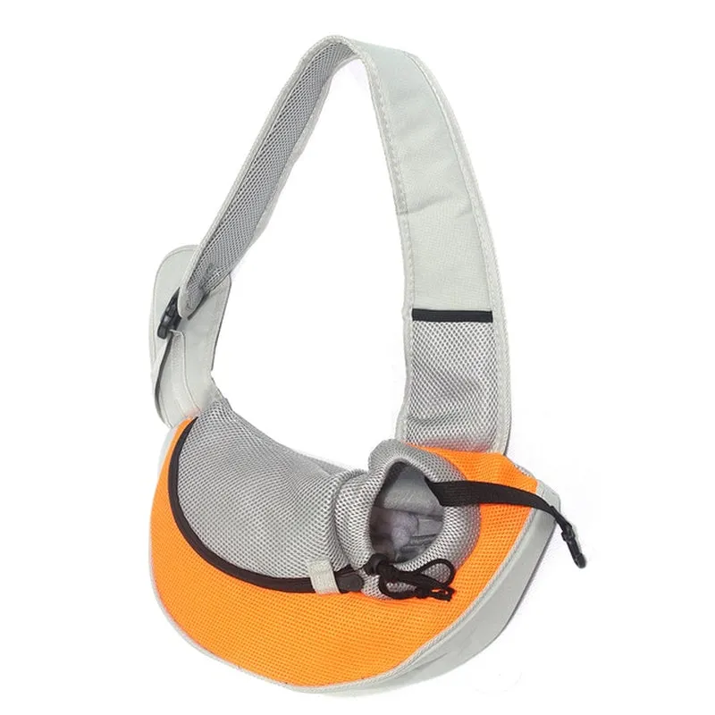 Pretty&Better Breathable Dog Carrier Outdoor Travel Handbag Pouch Mesh Shoulder Bag Sling Pet Travel Tote Cat Puppy Carrier
