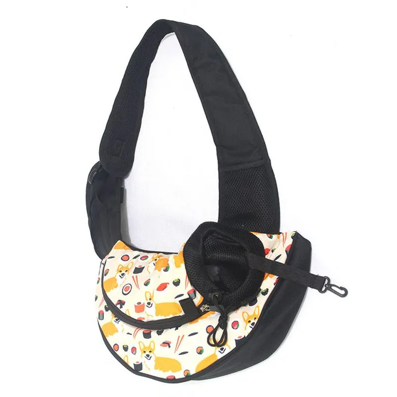 Pretty&Better Breathable Dog Carrier Outdoor Travel Handbag Pouch Mesh Shoulder Bag Sling Pet Travel Tote Cat Puppy Carrier