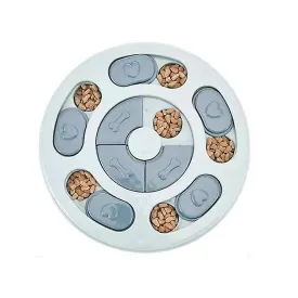 Round shape blue Dog Increase IQ Interactive Slow Dispensing Feeding Pet Dog Training Toy bowl AZ19339