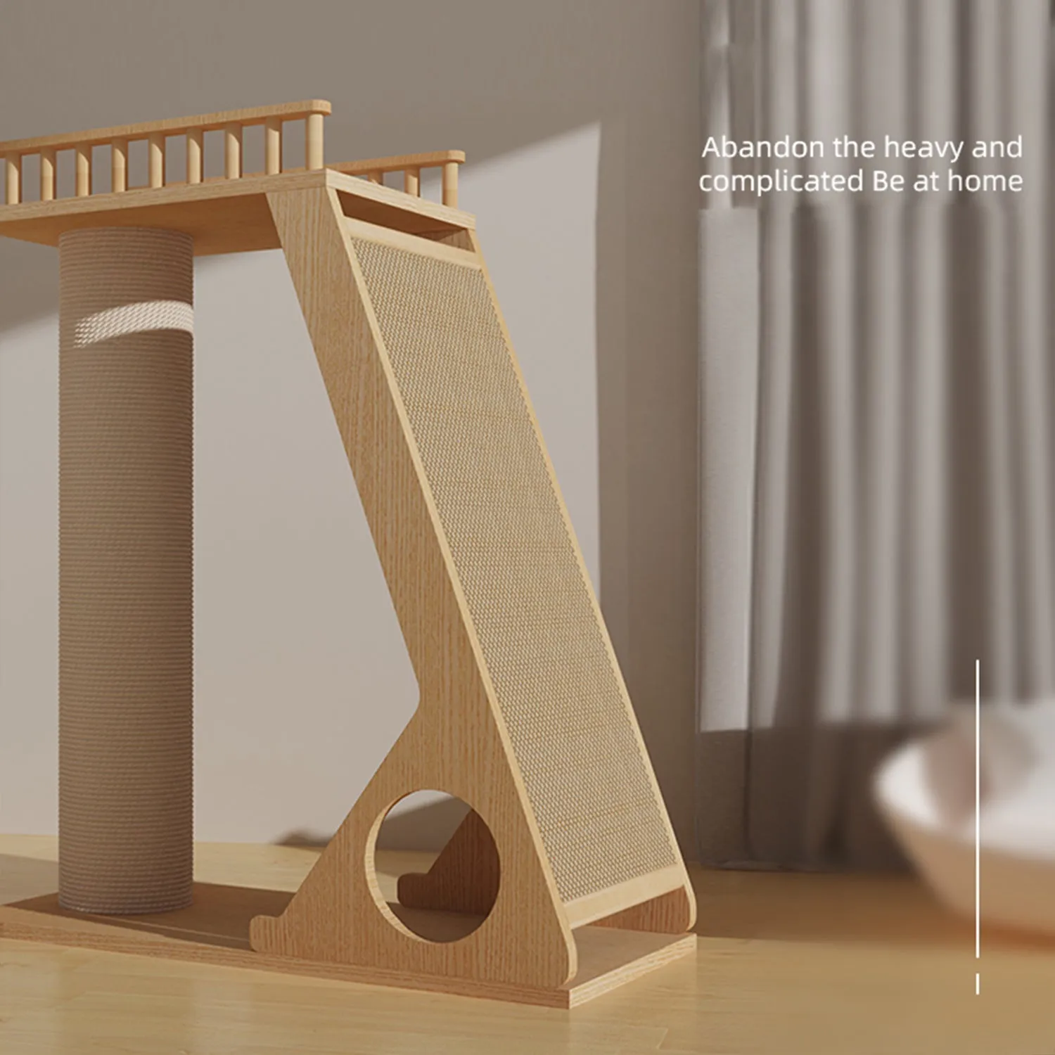 Sisal Column Vertical Cat Scratching Board Solid Wood Cat Climbing Frame