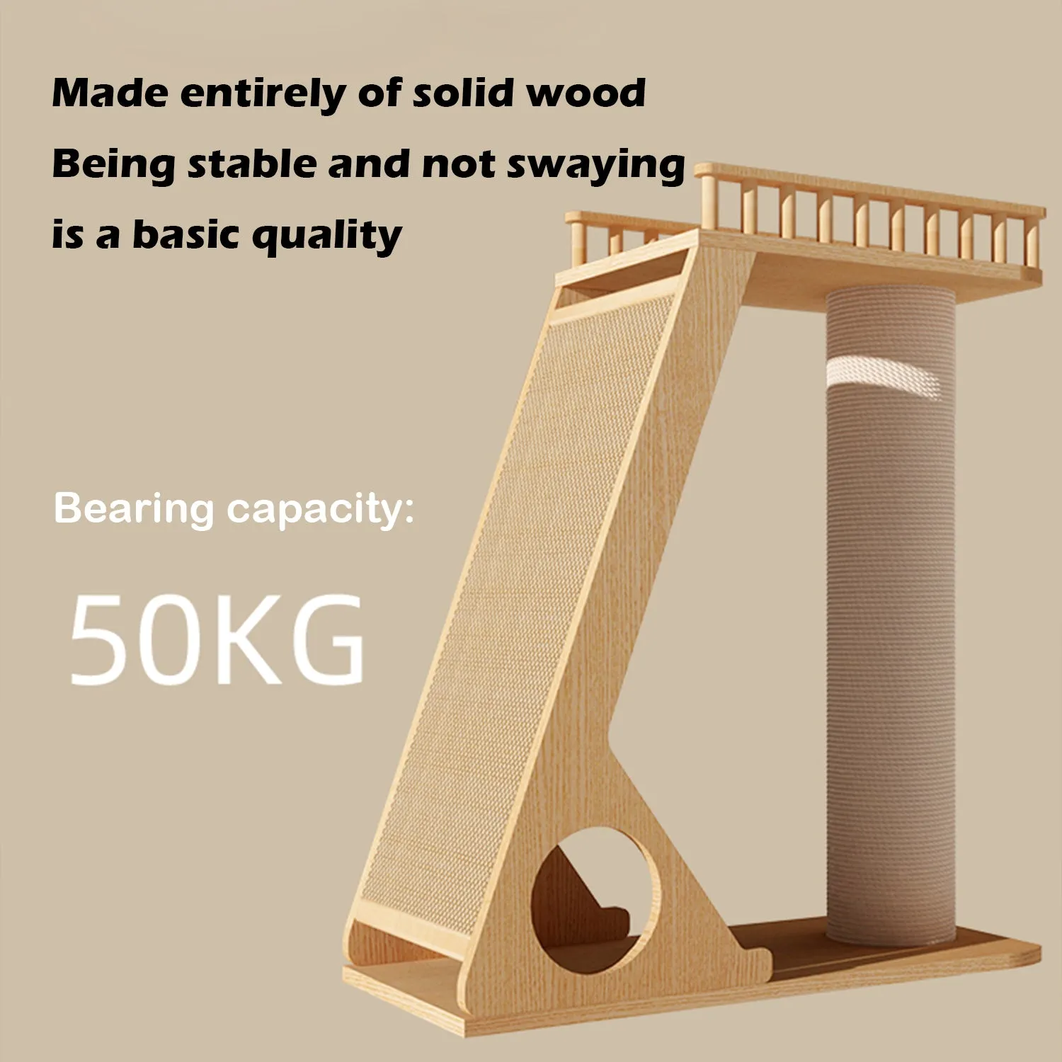 Sisal Column Vertical Cat Scratching Board Solid Wood Cat Climbing Frame