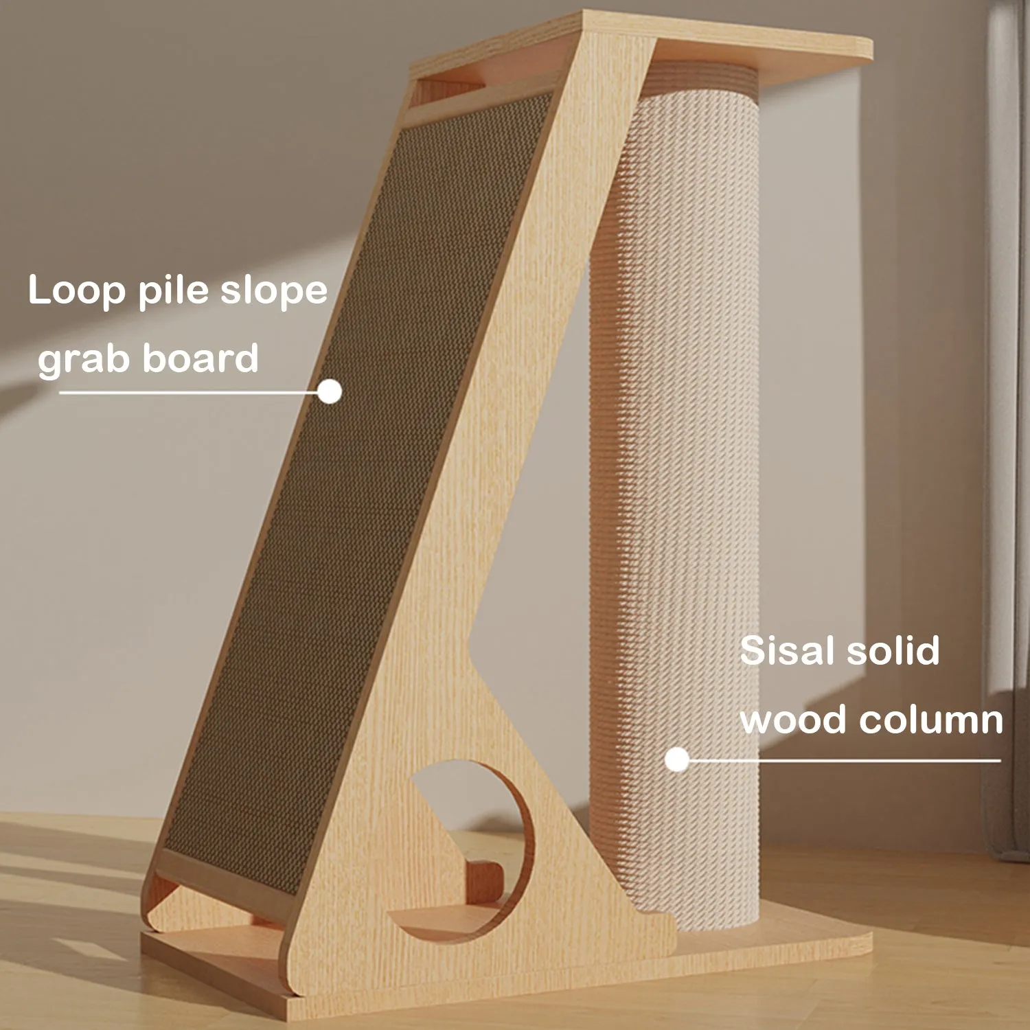 Sisal Column Vertical Cat Scratching Board Solid Wood Cat Climbing Frame