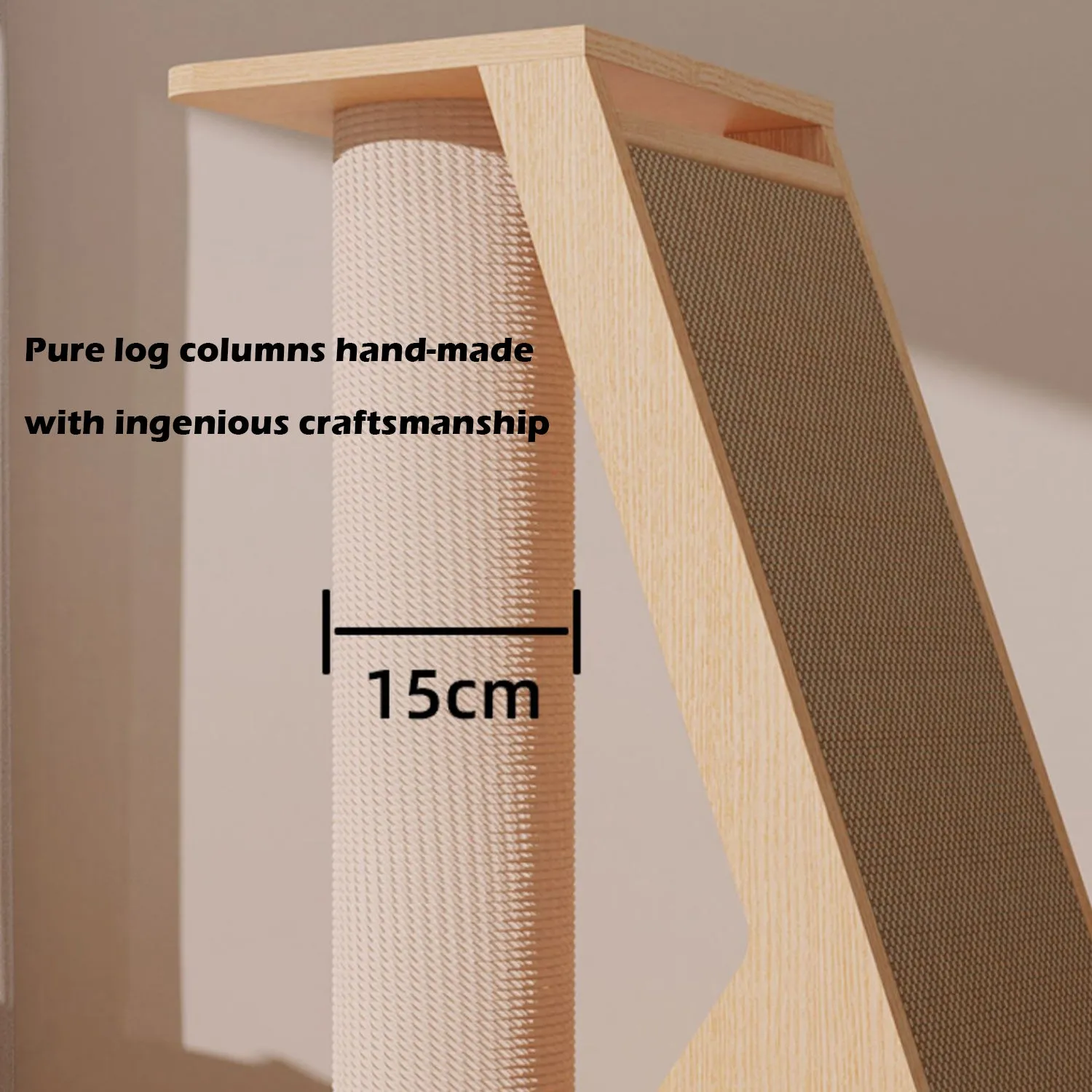 Sisal Column Vertical Cat Scratching Board Solid Wood Cat Climbing Frame