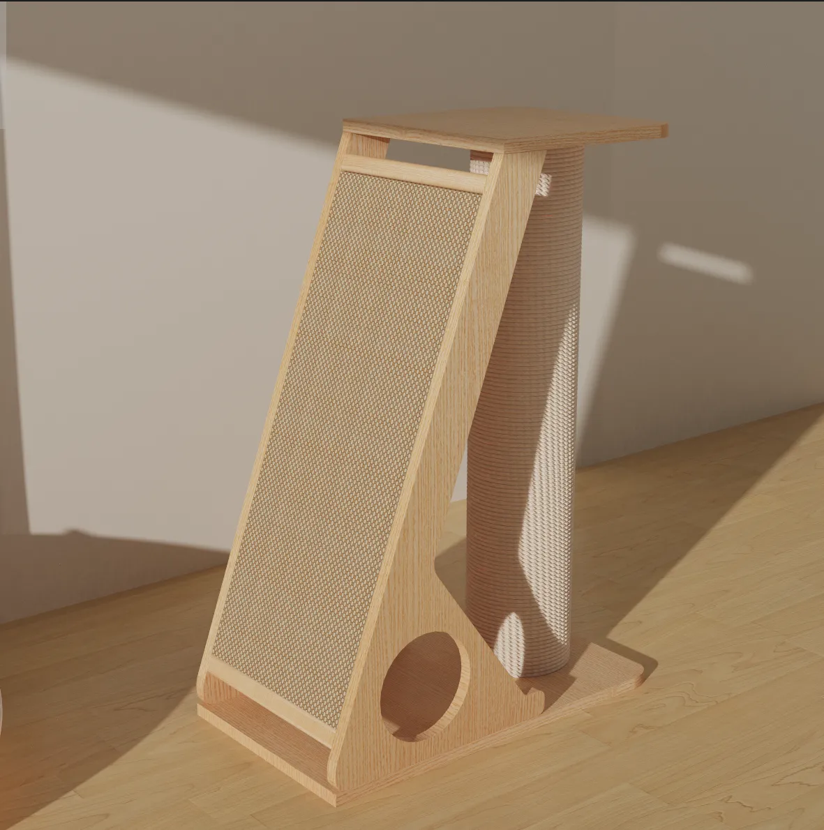 Sisal Column Vertical Cat Scratching Board Solid Wood Cat Climbing Frame