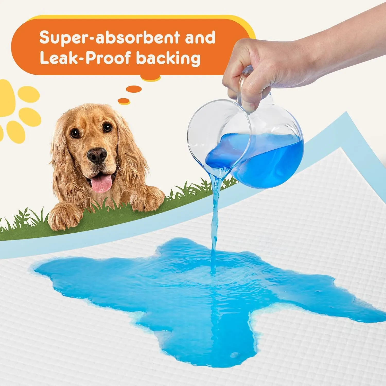Sweetcrispy Dog Puppy Training Pee Pads - Absorbency Disposable Underpads, Leakprood and Quick Drying, Large Size 28''x 34'' for Potty Training, Incontinence Pads, 40 Count for 1 Pack