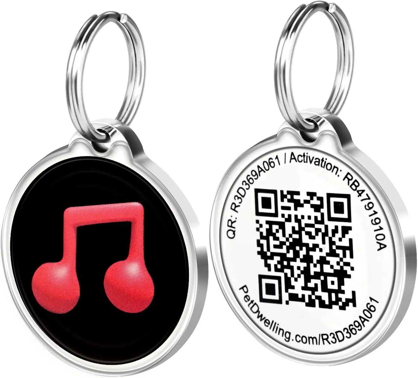 Symbols QR Code Pet ID Tag for Dogs & Cats - Easy Scanning, Instant Online Profile Access, Real-Time Scan Location Alerts(Joy-D Major)
