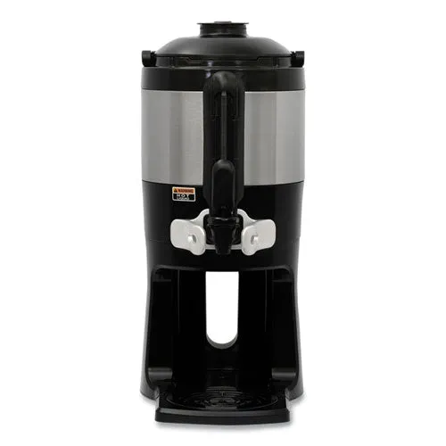 Thermofresh Server With Mechanical Sight Gauge, 128 Oz, Silver/black