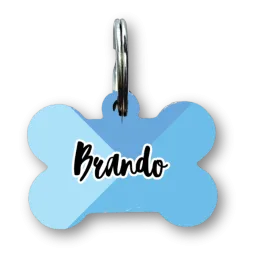 Tri Blue Bone Dog Tag