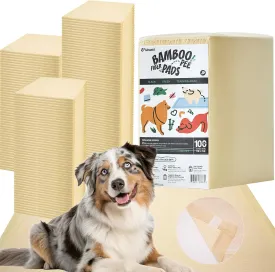 Ubasti 100 Count Bamboo Puppy Pads Extra Large 36"x36", Eco Friendly Pee Pads for Dogs, Super Absorbent & Leak-Proof Disposable Training Pads, XXXL 6-Layer Potty Pads with Adhesive Tabs