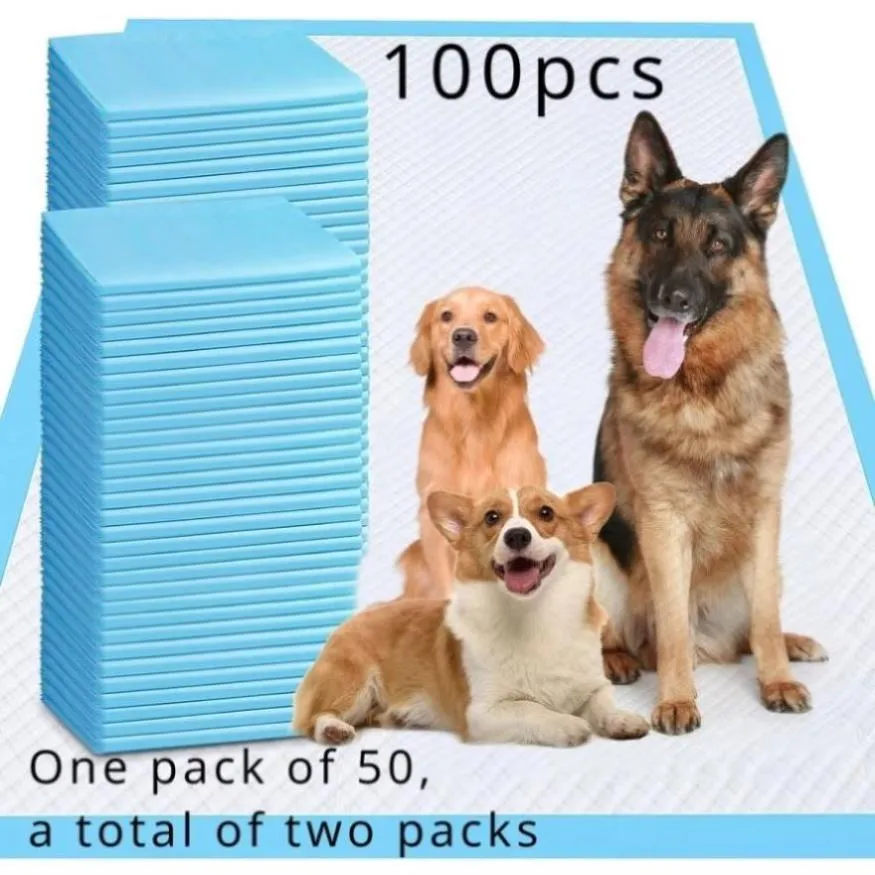 ZUN 100 pieces of dog Pee training pads with super water absorption and leak resistance | Disposable pet 62548607